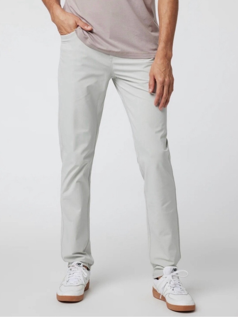Vuori Meta Twill Pant Athletic Slim Gray Chinos Performance Style Mens 30